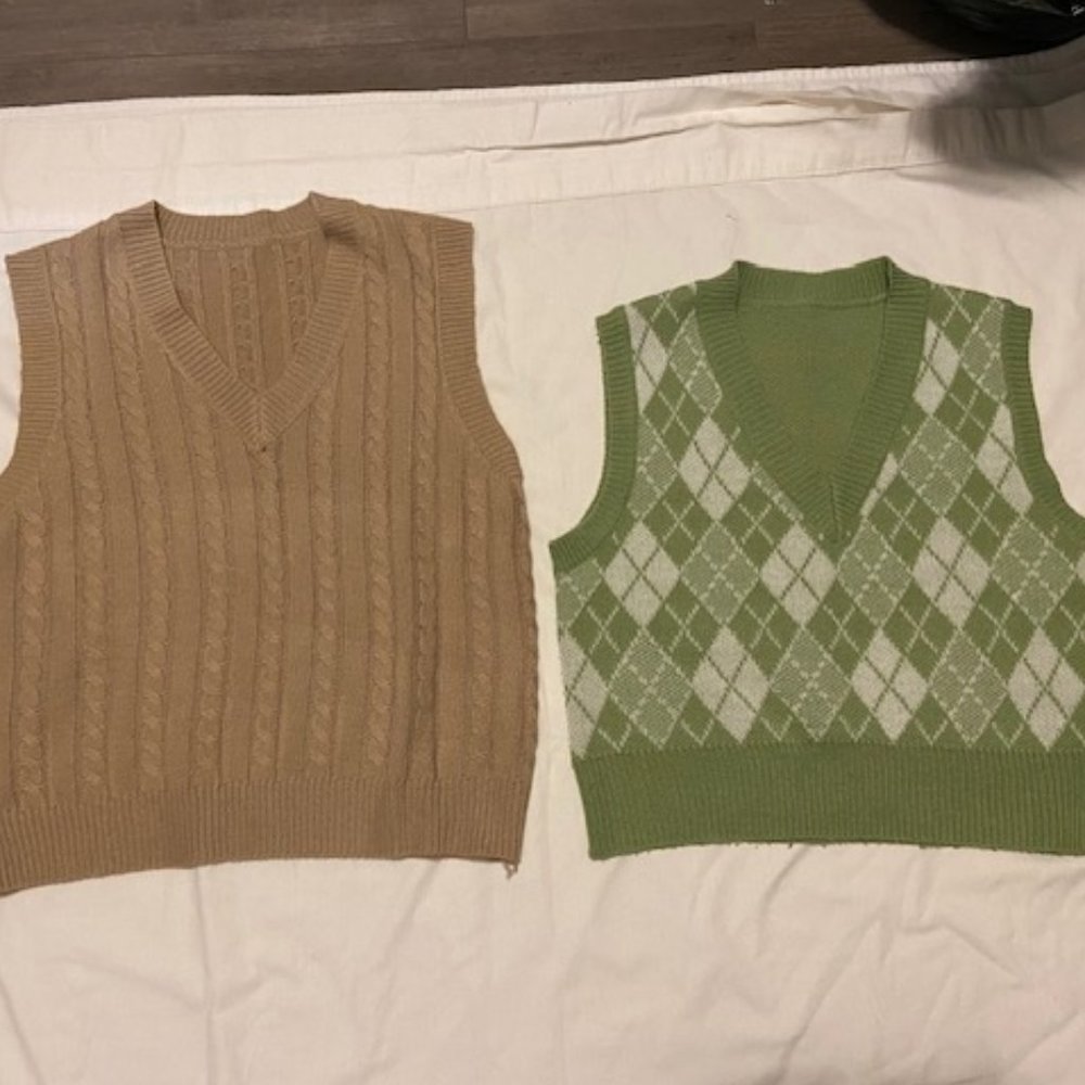 2 Size Small Shein Sweater Vests